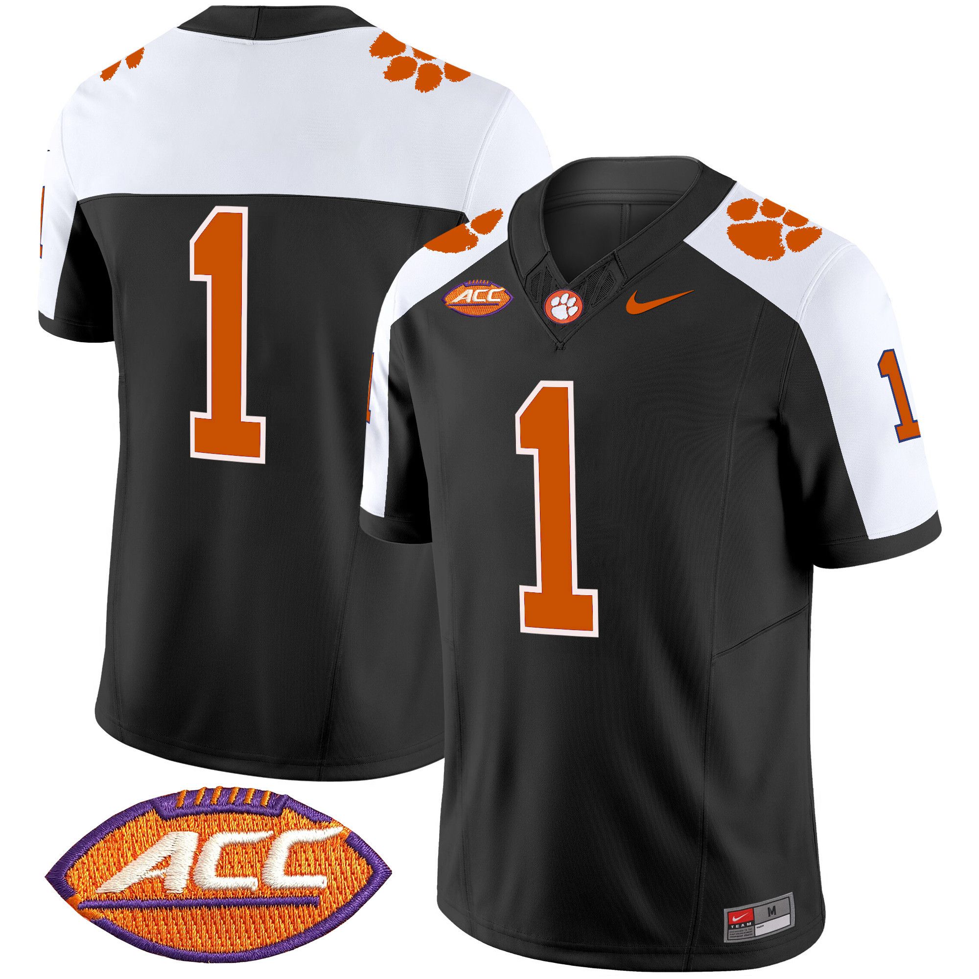 Men Clemson Tigers #1 No Name Black 2024 Nike Vapor Limited NCAA Jersey->indianapolis colts->NFL Jersey